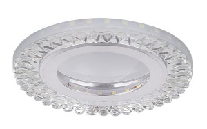 SSP-28 AL/TR LAMPA STROPOWA SREBRNY 2X5W LED 6500K KLOSZ BEZBARWNY