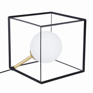 LAMPA STOŁOWA WEERT 1 CZARNY ZŁOTY 20x20x20