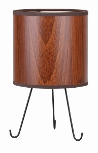 ADORA LAMPA GABINETOWA CZARNY 1X40W E14 ABAŻUR DĄB