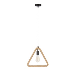 Triun lampa wisząca czarny+beżowy 1x40W E27