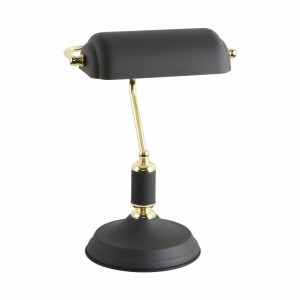 A2048-BK ROMA LAMPA BIURKOWA CZARNO-ZŁOTA/BLACK-GOLD
