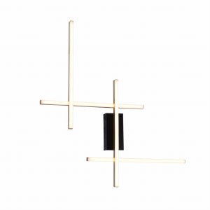 22009W4-BK/GD EDGE KINKIET CZARNO-ZŁOTY/BLACK-GOLD