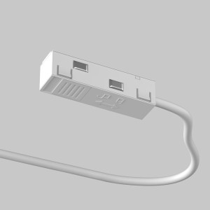 EXILITY łącznik biały zasilający końcowy do szyn magnetycznych 26mm