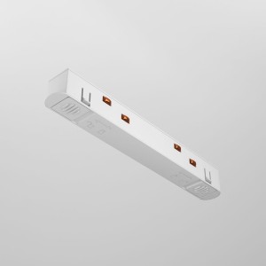 EXILITY  łącznik biały zasilający prosty do szyn magnetycznych 26mm