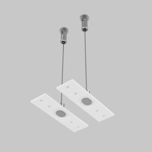 EXILITY zestaw biały do zwieszania szyny magnetycznej natynkowej 26mm
