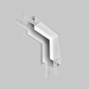 EXILITY łącznik L biały do szyn magnetycznych wpuszczanych 26mm połączenie typu sufit/ściana do płyty GK 12,5mm