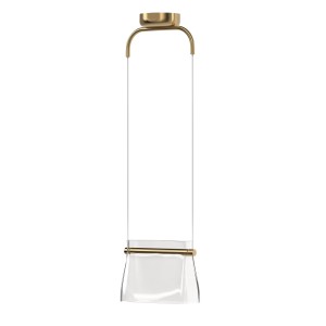 CABARET MOD170PL-L8BS3K lampa wisząca LED 8W mosiądz szkło przezroczyste