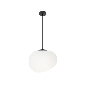STONES lampa wisząca czarna/biała w kształcie kamienia 25cm