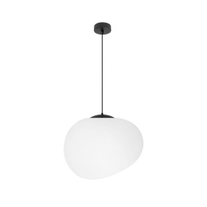 STONES lampa wisząca czarna/biała w kształcie kamienia 30cm