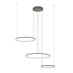CIRCOLO LED 45W wiszące obręcze w poziomie 30cm/45cm/60cm rozdzielone silk olive 3000K