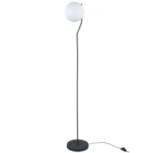 CARIMI FL-3300-1-BK lampa stojąca kula biała czarna podstawa