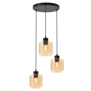 SOMBRA AMBER MLP8372 Lampa wisząca potrójna okrągła bursztyn