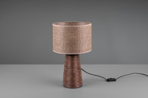 OUTLET STRAW lampka stolikowa prawdziwy rattan 2xE27