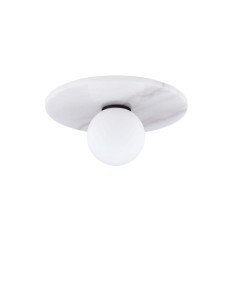 JUANJUI LE44852 Nowoczesna lampa sufitowa z marmurową podstawą i szklaną kulą Elegancki design