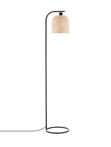 TALITAS LE44513 Lampa podłogowa designerska z abażurem z rattanu o cylindrycznym kształcie