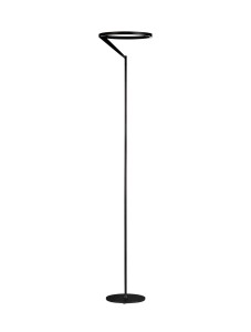 ZUDANEZ LE44781 Lampa podłogowa Elegancka czarna lampa o minimalistycznym designie z okrągłym kloszem