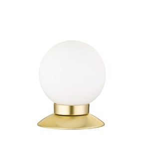 PRINCESS R52551908 lampa nocna złota klosz biała kula LED 3W ściemnianie dotykowe