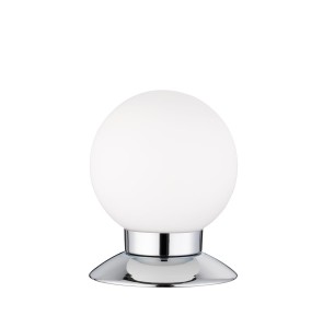 PRINCESS R52551906 lampa nocna chrom klosz biała kula LED 3W ściemnianie dotykowe