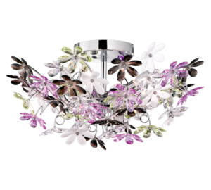 FLOWER R60014017 sufitowa lampa z akrylowymi kwiatkami 4xE14
