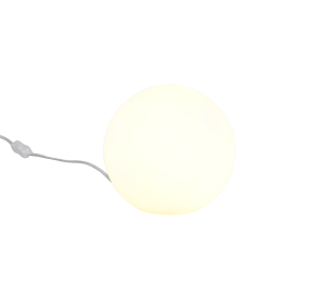 PINGPONG R5220-07 lampa stolikowa mleczna kula fi 20cm 1xE27