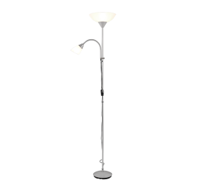 ERZWO R4393-87 lampa podłogowa tytanowa 1xE27 1xE14 regulowane ramię