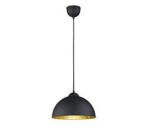 JIMMY R30121002 lampa wisząca czarno-złota fi 31cm 1xE27