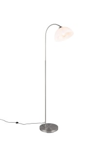 SIERRA R41871007 lampa stojąca nikiel mat na małym łuku 1xE27