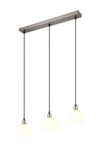MOLLY R31863007 lampa wisząca 3xE14 klosz szkło białe wykończenie nikiel mat