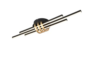 CINTO R67873180 lampa ścienna sufitowa czarno-złota LED 20W 3000K