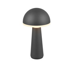 FUNGO R57716142 lampa stołowa grafitowy grzybek LED 2W CCT IP54 akumulatorowa stacja ładująca w komplecie