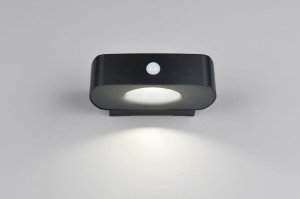 BILBAO R23336202 czarny kinkiet solarny LED 6W z czujnikiem i możliwością doładowania przez port USB