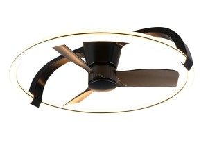 STOCKHOLM R64262132 czarna lampa sufitowa z wentylatorem LED 37W CCT sterowanie pilotem