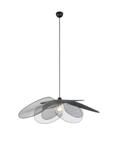 FLEURE R36291032 lampa wisząca czarny kwiat fi 87cm 1xE27