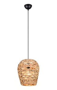 JEAN R36221036 lampa wisząca pleciona z hiacynta wodnego 1xE27 możliwość zawieszenia