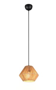 LUCILLE R36111026 lampa wisząca abażur z przędzy papierowej fi 20cm 1xE27