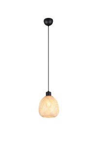 AMELIE R31941036 lampa wisząca abażur bambusowy fi 18cm 1xE27