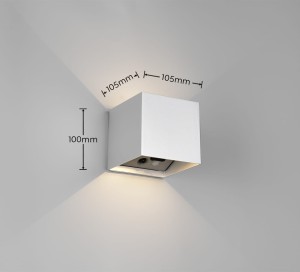 GENIE R24169687 bateryjny kinkiet zewnętrzny szary LED 2x1W ładowanie USB-C