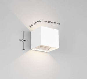 GENIE R24169631 bateryjny kinkiet zewnętrzny biały LED 2x1W ładowanie USB-C