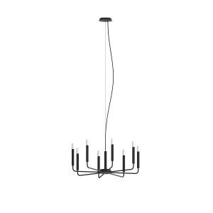ORTO VIII BLACK 11460 lampa wisząca żyrandol ośmioramienny czarny 8xE14