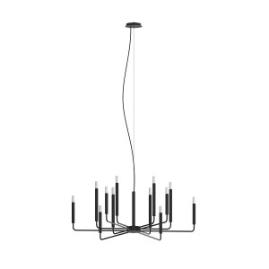 ORTO XII BLACK A 11462 lampa wisząca żyrandol czarny 12xE14