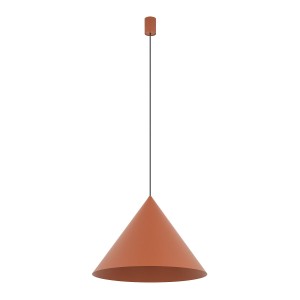ZENITH L TERRACOTTA 11483 lampa wisząca ceglasty stożek fi 50cm 1xG10