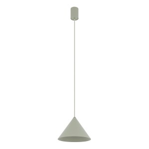 ZENITH S SAGE GREEN 11488 lampa wisząca szałwiowy stożek fi 20cm 1xG10