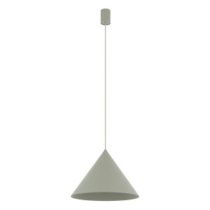 ZENITH M SAGE GREEN 11485 lampa wisząca szałwiowy stożek fi 35cm 1xG10