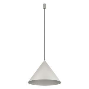 ZENITH L SILK GRAY 10872 lampa wisząca jasnoszary stożek fi 50cm 1xG10