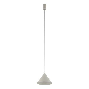 ZENITH S SILK GRAY 10880 lampa wisząca jasnoszary stożek fi 20cm 1xG10