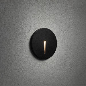ABBY 11528 LED 3W IP54 oprawa wpuszczana schodowa okrągła czarna