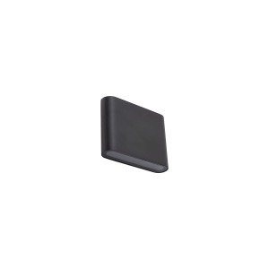 SEMI LED BLACK S 11363 kinkiet elewacyjny płaski czarny LED 2x3W światło góra dół
