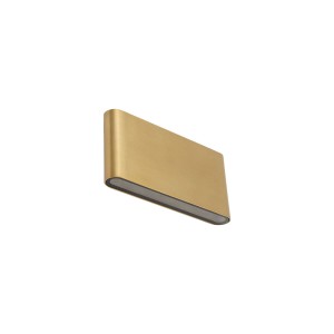 SEMI LED BRASS M 11366 kinkiet elewacyjny płaski mosiądz LED 2x5W światło góra dół 