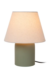 MACIA 06527/01/33 lampa stołowa zielona ceramiczna podstawa abażur kremowy 1xE14