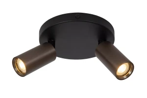 RITMO 09942/12/97 lampa sufitowa z reflektorkami brązowa stal szczotkowana / czarny 2xGU10 MR11